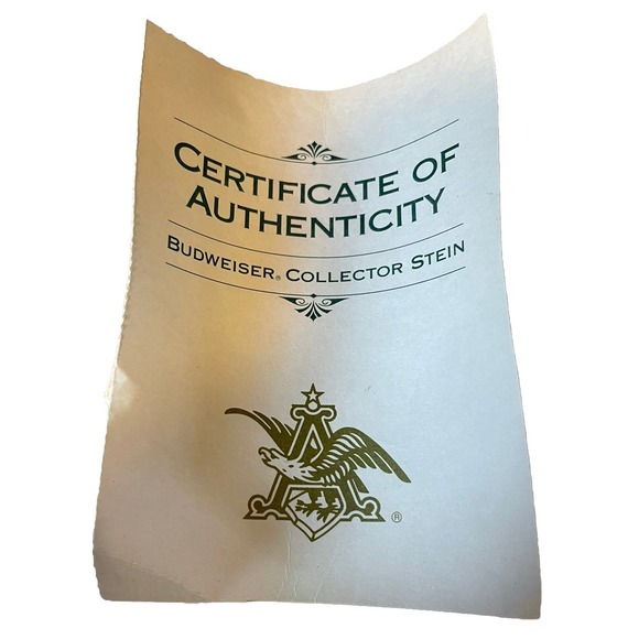 Budweiser Luck O' The Irish Stein Ceramic Made by Ceramarte 1993‎ Brazil - Picture 8 of 9